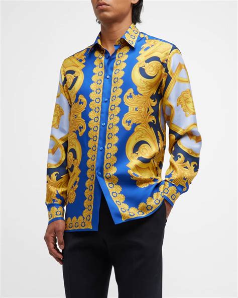 cheap versace mens shirts|versace fitted shirts for men.